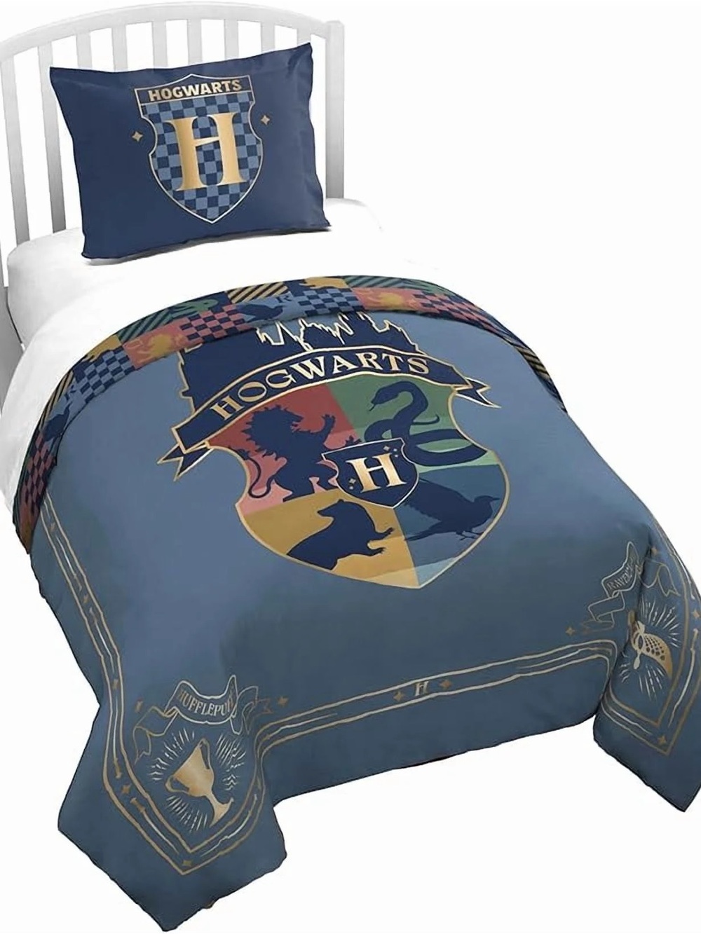 Harry Potter Twin Duvet Set — Hogwarts Crest Bedding By Jay Franco